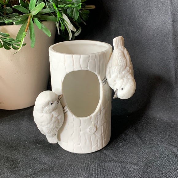 Vintage Lenox Chickadee bird votive candle holder - Picture 1 of 10